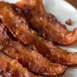 Brown Sugar Bacon Recipe with crispy caramelized bacon slices