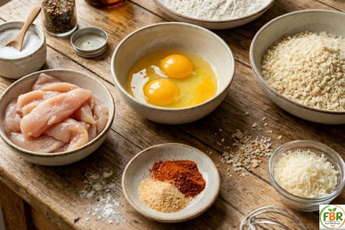 Ingredients for Air Fryer Chicken Strips