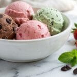 sugar-free ice cream no sugar added flavors in a bowl