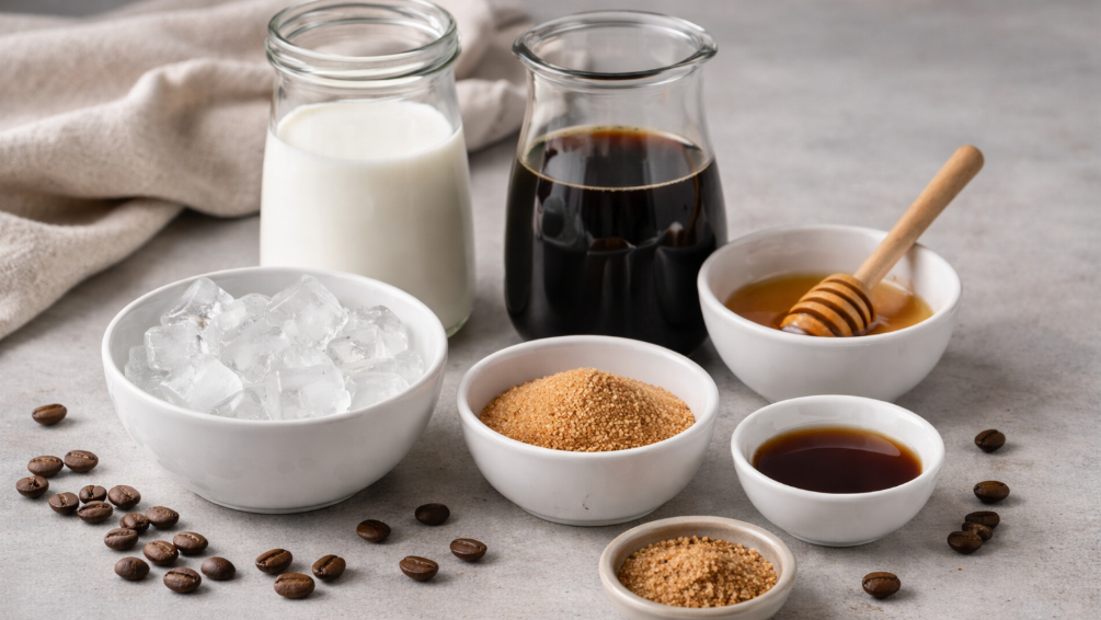 ingredients for low sugar iced coffee recipes