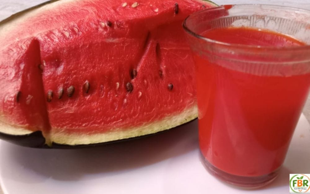 Easy homemade watermelon juice recipe with fresh watermelon
