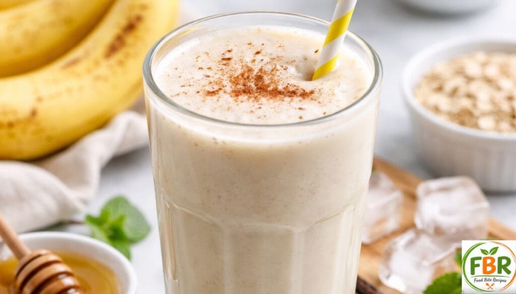 Easy banana milk recipe made with ripe bananas, milk, and honey – healthy and refreshing drink