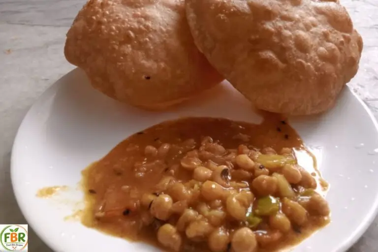 Easy Chole Bhature Recipe with crispy bhature and spicy Punjabi chickpea curry